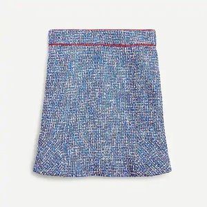 J. Crew Fluted skirt in autumn tweed NWT